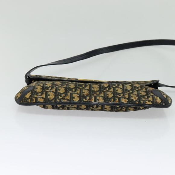 DIOR Trotter Canvas Shoulder Bag Navy Gold - Picture 9 of 12